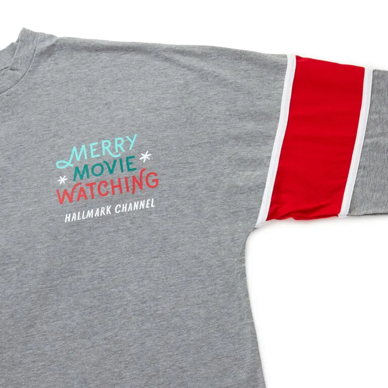 Hallmark Channel Merry Movie Watching Long Sleeve Jersey, X-Large - Image 3