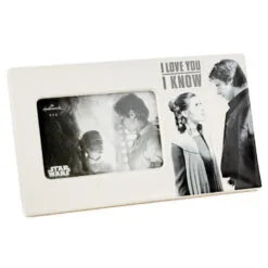 Hallmark Star Wars™ Han Solo™ And Princess Leia™ I Love You I Know Ceramic Picture Frame, 4x6