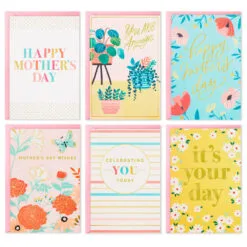 Hallmark Illustrated Floral Assorted Mother's Day Cards, Pack Of 36