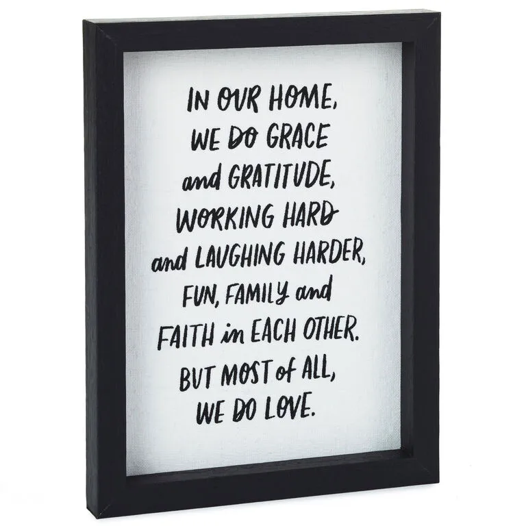 Hallmark In Our Home Framed Quote Sign, 6x8