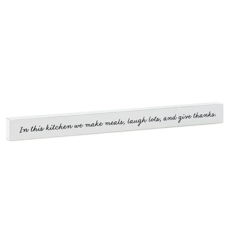 Hallmark In This Kitchen Wood Quote Sign, 23.5x2