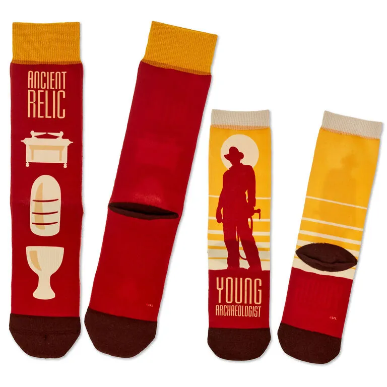 Hallmark Indiana Jones⢠Adult And Child Relic And Archeologist Socks, Pack Of 2