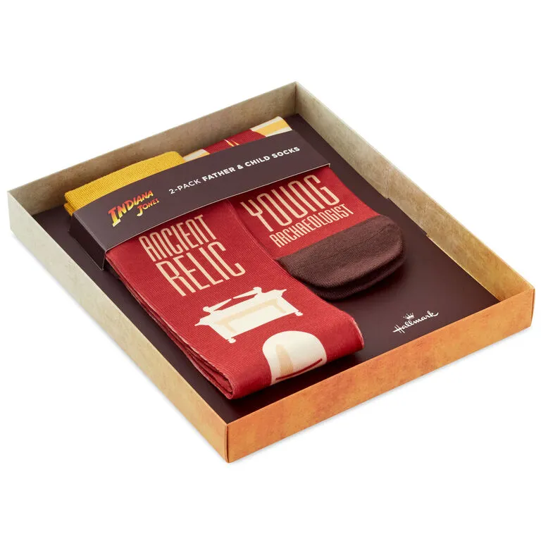 Hallmark Indiana Jones⢠Adult And Child Relic And Archeologist Socks, Pack Of 2 - Image 4