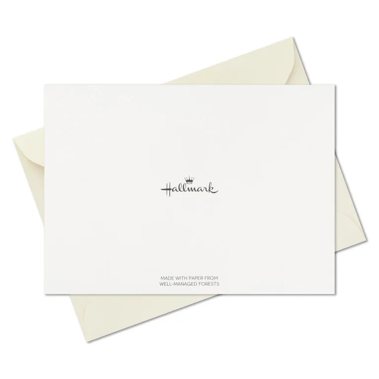 Hallmark Bulk Ivory And Gold Blank Wedding Thank-You Notes, Box Of 100 - Image 6