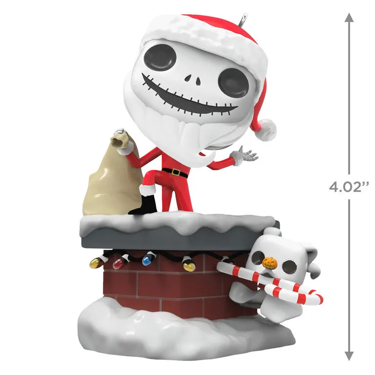 Hallmark Disney Tim Burton's The Nightmare Before Christmas Jack Skellington And Zero Funko POP!® Ornament - Image 3