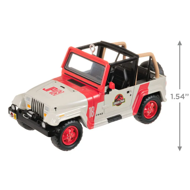 Hallmark The Car's The Star Jurassic Park 1992 Jeep Wrangler Metal Ornament - Image 3