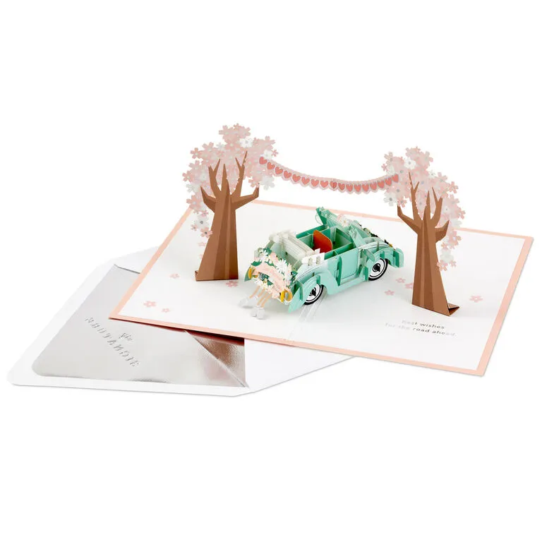 Hallmark Best Wishes For The Road Ahead 3D Pop-Up Wedding Card - Image 2