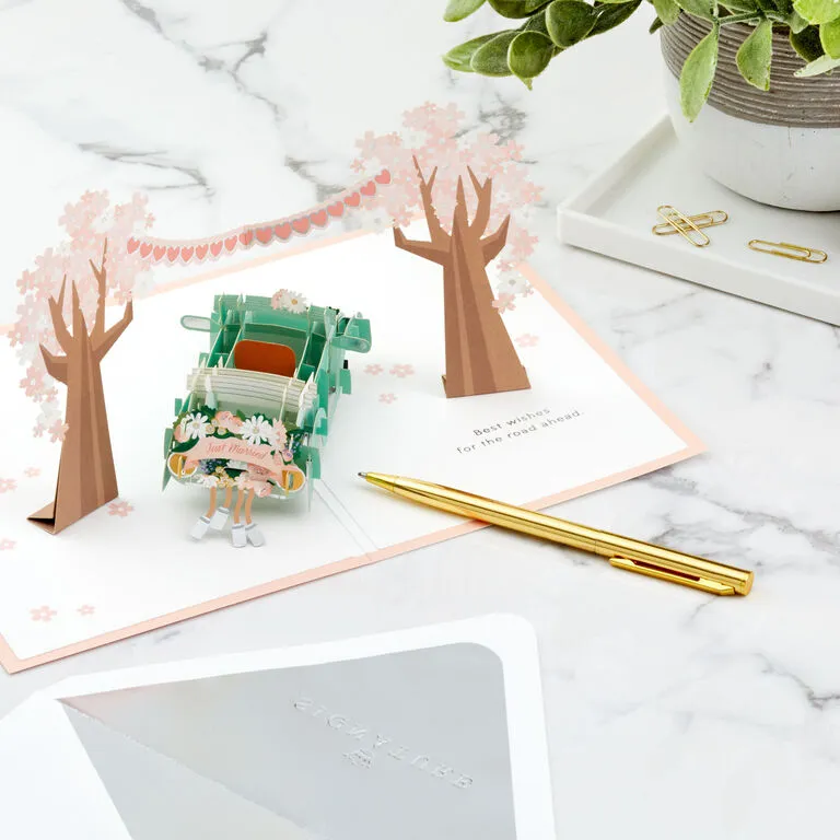 Hallmark Best Wishes For The Road Ahead 3D Pop-Up Wedding Card - Image 8