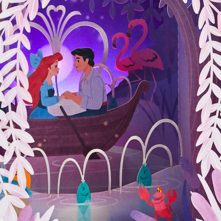 Hallmark Disney The Little Mermaid 3D Pop-Up Musical Valentine's Day Card With Light - Image 4
