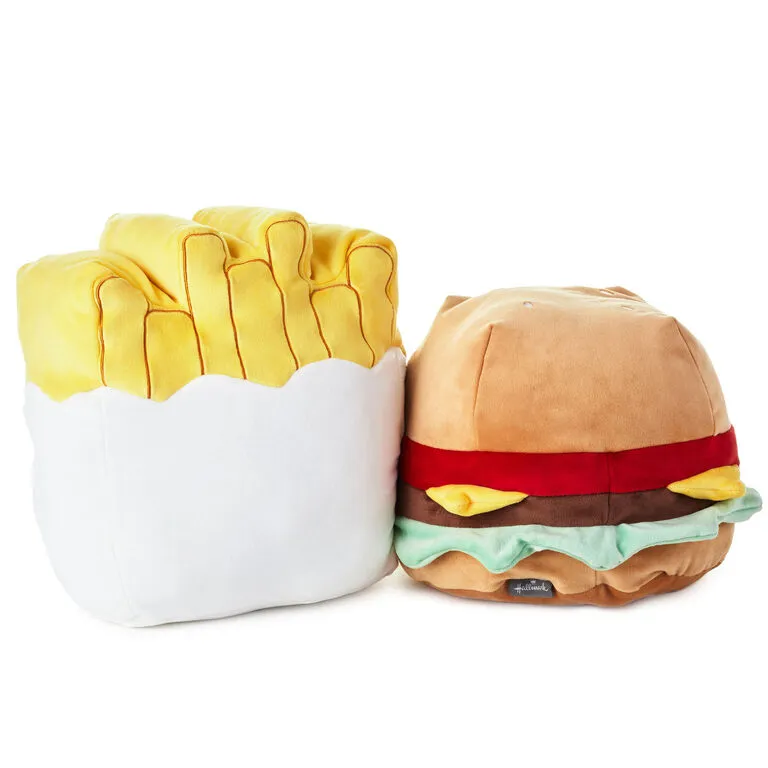Hallmark Large Better Together Burger And Fries Magnetic Plush, 10.25" - Image 2