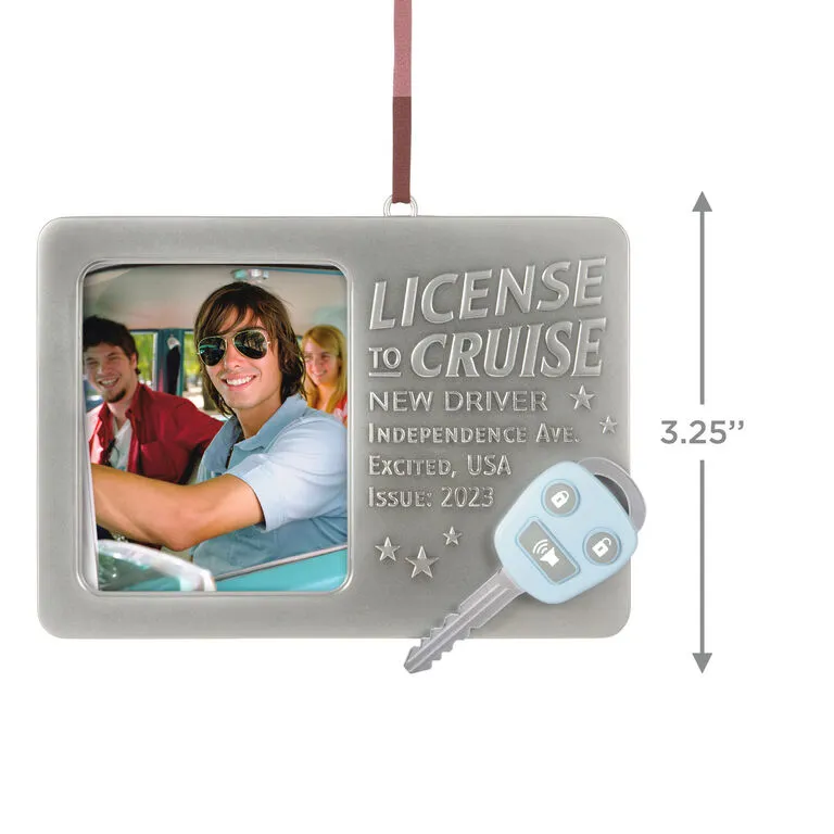Hallmark License To Cruise 2023 Metal Photo Frame Ornament - Image 3