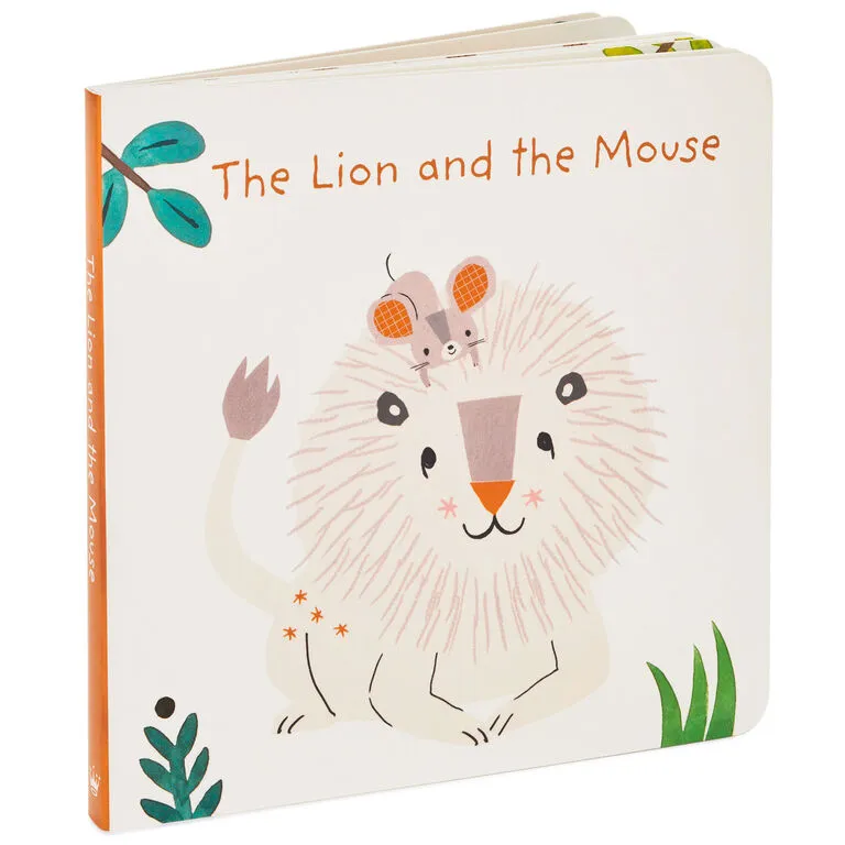 Hallmark The Lion And The Mouse Board Book And Lion Lovey Blanket Set - Image 3