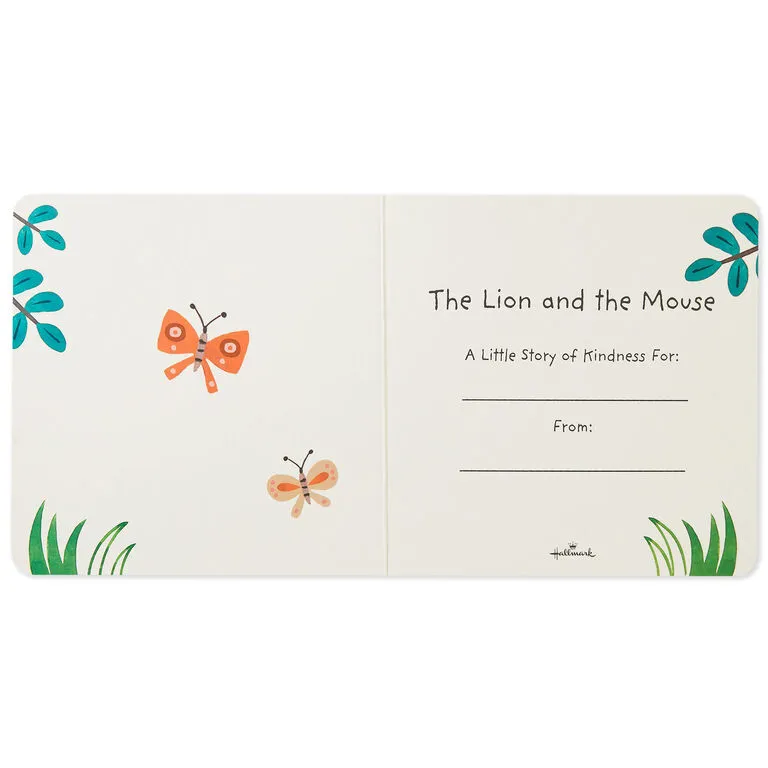 Hallmark The Lion And The Mouse Board Book And Lion Lovey Blanket Set - Image 4