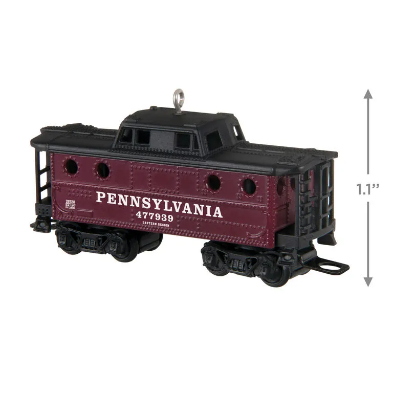 Hallmark LionelĀ® Pennsylvania K4 Caboose Metal Ornament - Image 3