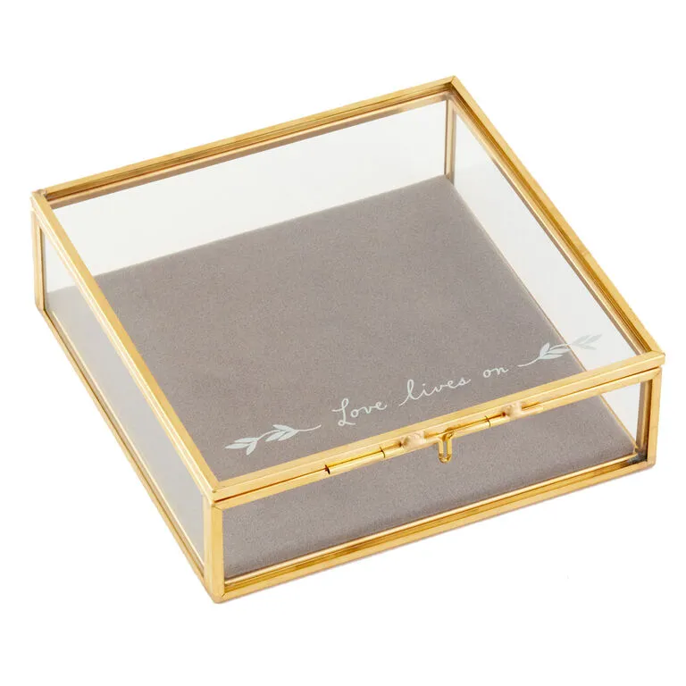 Hallmark Love Lives On Glass Memory Box, 5x5