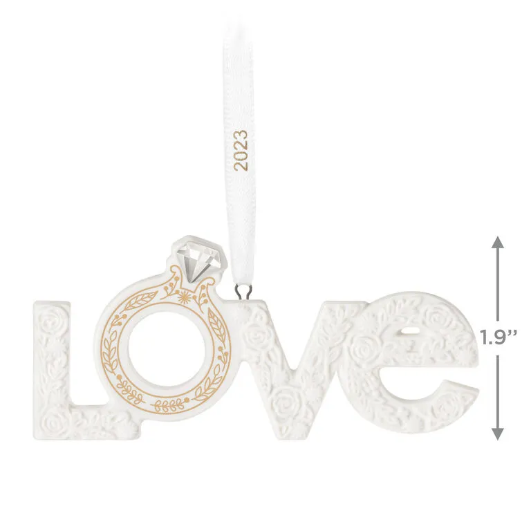 Hallmark We're Engaged! 2023 Porcelain Ornament - Image 3