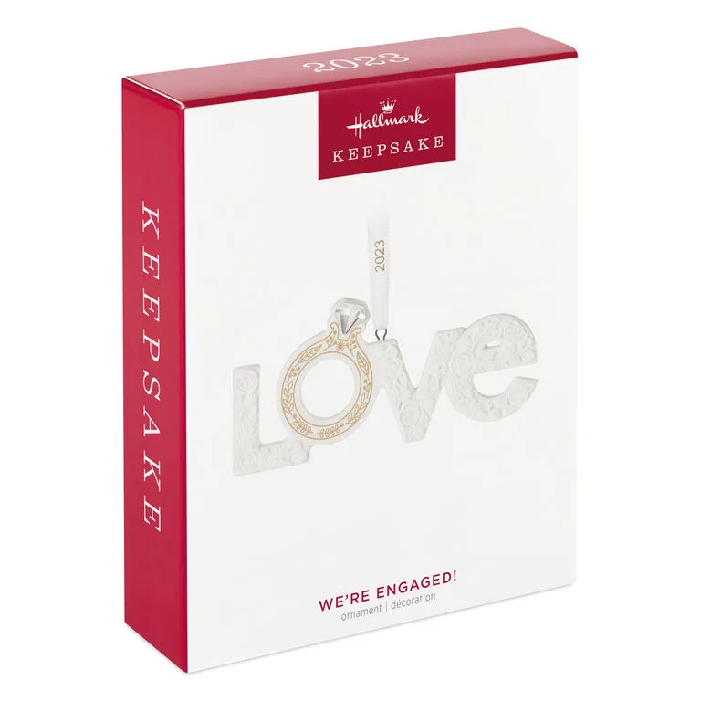 Hallmark We're Engaged! 2023 Porcelain Ornament - Image 4