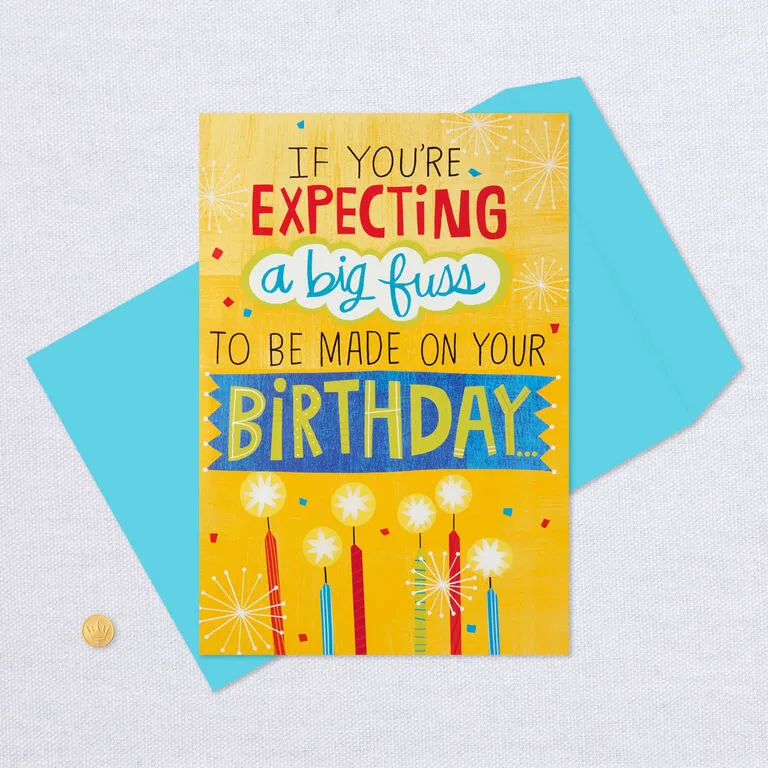 Hallmark 16" Make A Fuss Cake Pop-Up Jumbo Birthday Card - Image 6