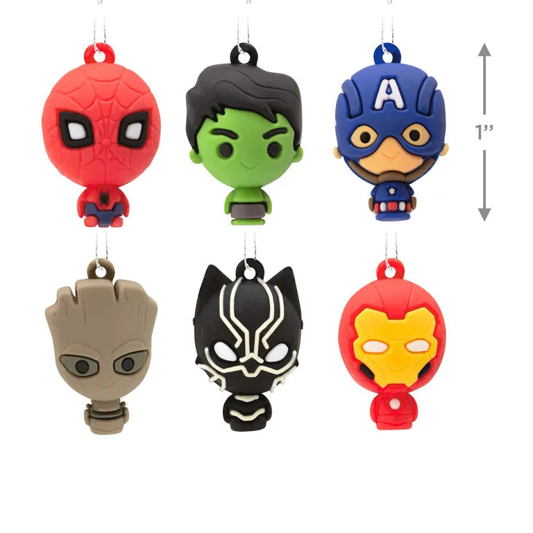 Mini Marvel Super Heroes Shatterproof Hallmark Ornaments, Set Of 6 - Image 3