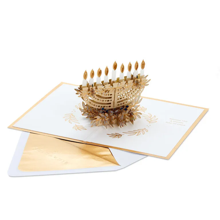 Hallmark Season Full Of Light 3D Pop-Up Hanukkah Card - Image 2