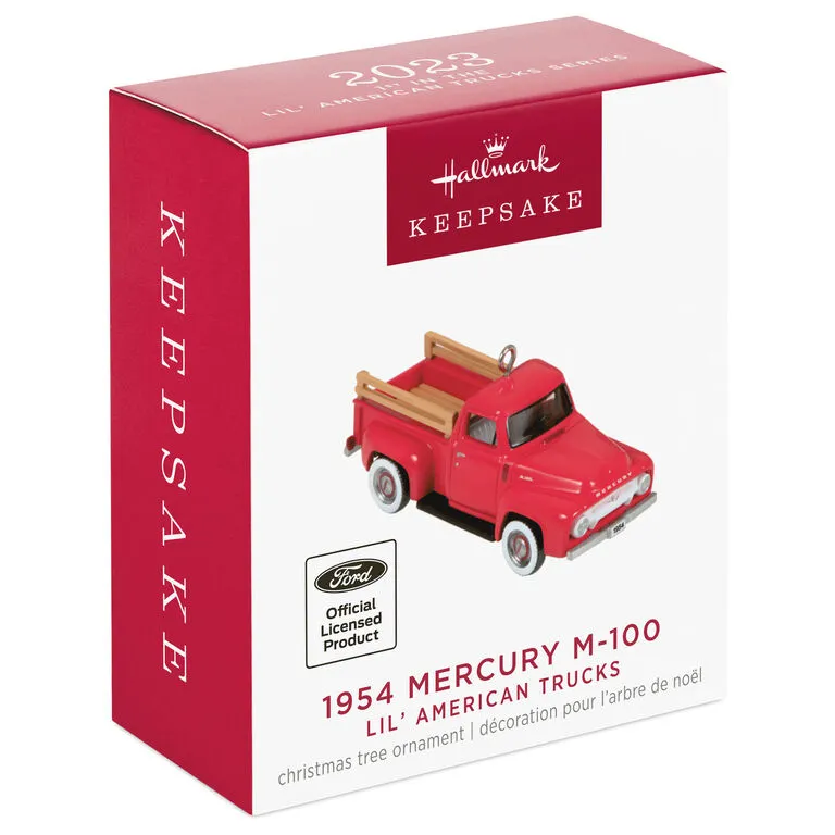 Hallmark Mini Lil' American Trucks 1954 Mercury M-100 2023 Metal Ornament, 0.75" - Image 4
