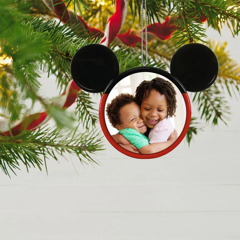 Hallmark Disney Mickey Mouse Ears Silhouette Personalized Photo Ornament - Image 2