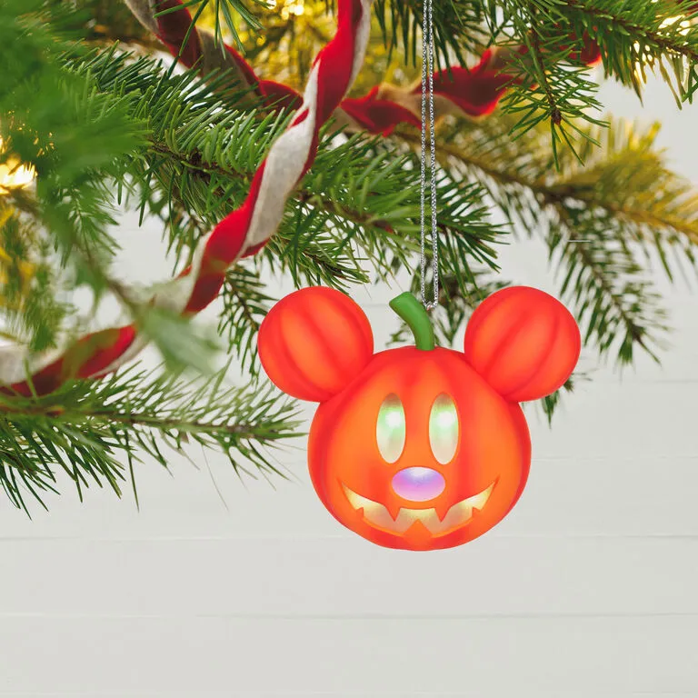 Hallmark Disney Mickey Mouse Mysterious Mickey Jack-o'-Lantern Ornament With Light - Image 2