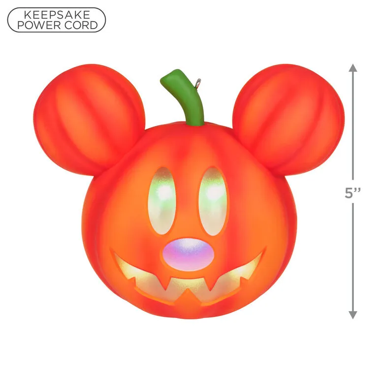 Hallmark Disney Mickey Mouse Mysterious Mickey Jack-o'-Lantern Ornament With Light - Image 3