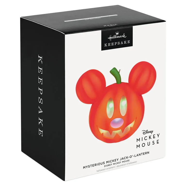 Hallmark Disney Mickey Mouse Mysterious Mickey Jack-o'-Lantern Ornament With Light - Image 4