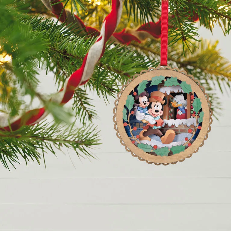 Hallmark Disney Mickey's Christmas Carol 40th Anniversary Papercraft Ornament - Image 2