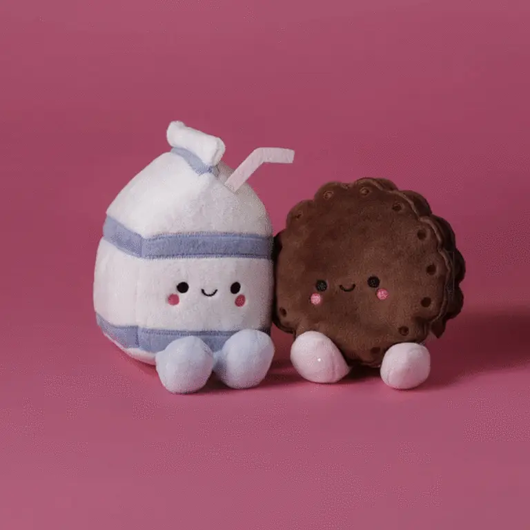 Hallmark Better Together Milk And Cookie Magnetic Plush, 6" - Image 2