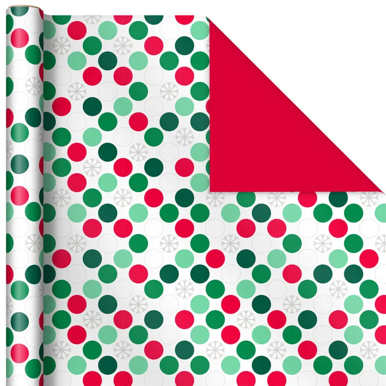 Hallmark Mod Holiday 3-Pack Reversible Wrapping Paper Assortment, 120 Sq. Ft. - Image 4