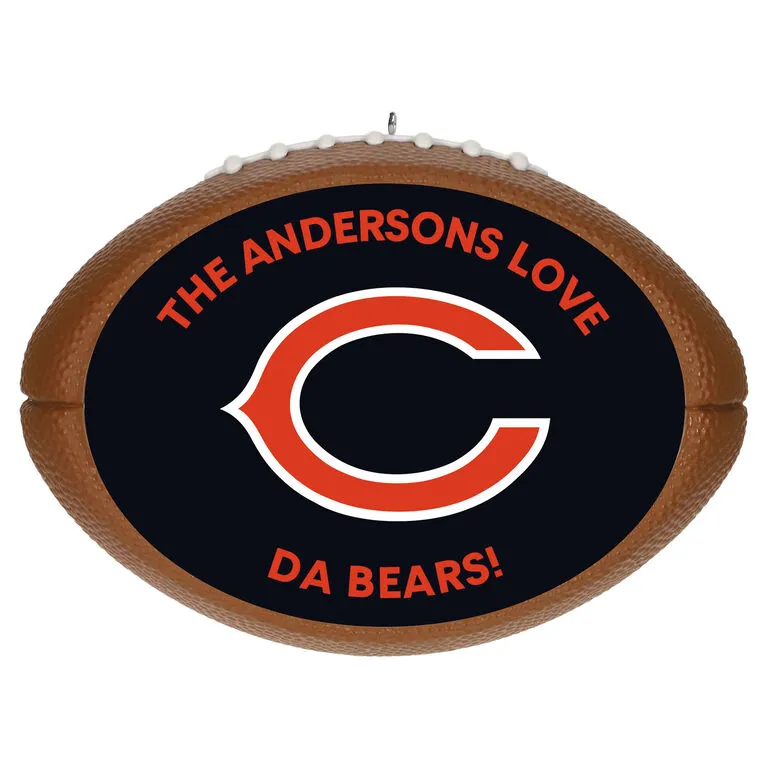 Hallmark NFL Football Chicago Bears Text Personalized Ornament