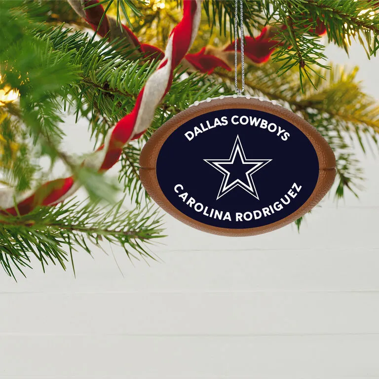 Hallmark NFL Football Dallas Cowboys Text Personalized Ornament - Image 2