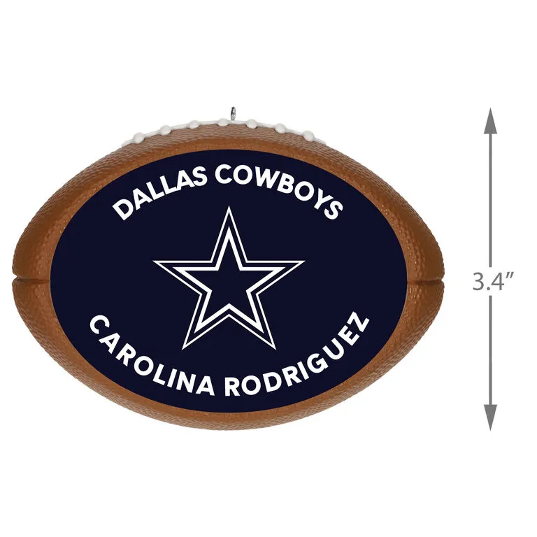 Hallmark NFL Football Dallas Cowboys Text Personalized Ornament - Image 3