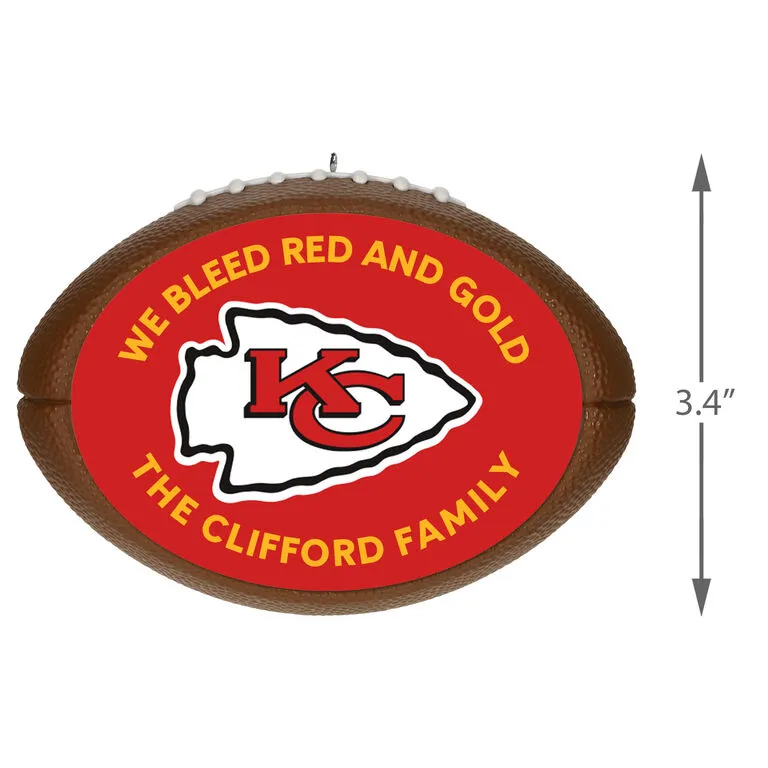 Hallmark NFL Football Kansas City Chiefs Text Personalized Ornament - Image 3