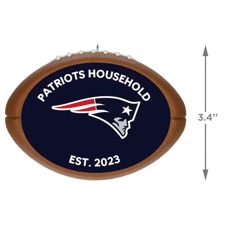 Hallmark NFL Football New England Patriots Text Personalized Ornament - Image 3