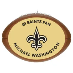 Hallmark NFL Football New Orleans Saints Text Personalized Ornament