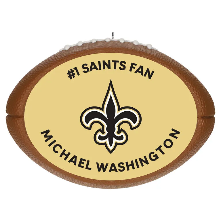 Hallmark NFL Football New Orleans Saints Text Personalized Ornament