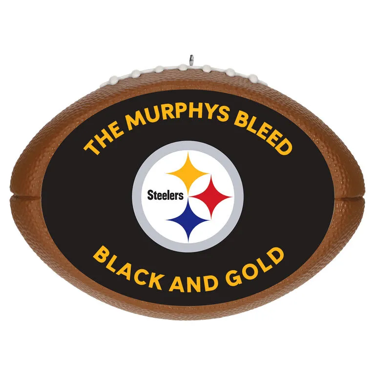 Hallmark NFL Football Pittsburgh Steelers Text Personalized Ornament