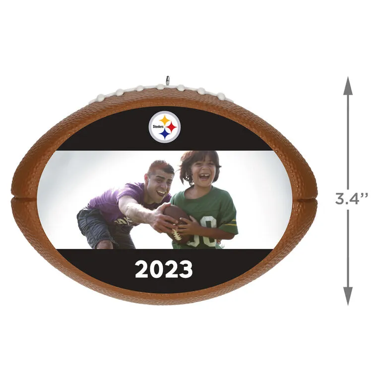 Hallmark NFL Football Pittsburgh Steelers Text And Photo Personalized Ornament - Image 3