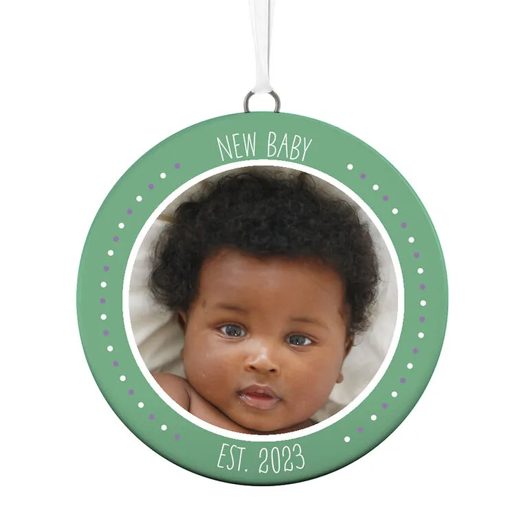 Hallmark New Baby Personalized Text And Photo Ceramic Ornament