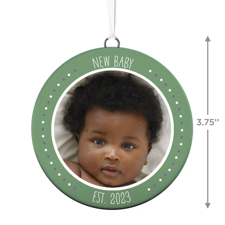 Hallmark New Baby Personalized Text And Photo Ceramic Ornament - Image 3