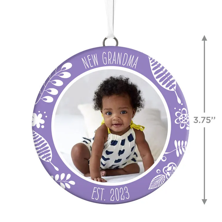 Hallmark New Grandma Personalized Text And Photo Ceramic Ornament - Image 3