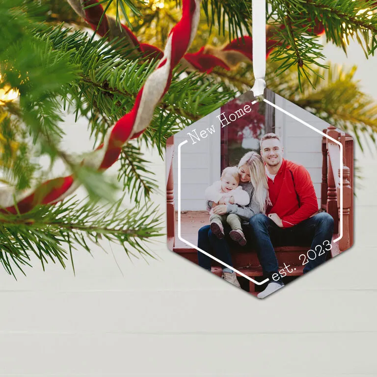 Hallmark New Home Personalized Text And Photo Metal Ornament - Image 2