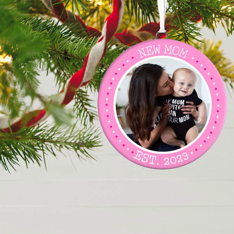 Hallmark New Mom Personalized Text And Photo Ceramic Ornament - Image 2