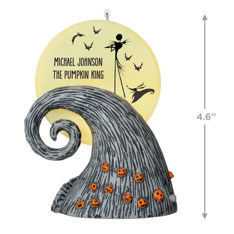 Hallmark Disney Tim Burton’s The Nightmare Before Christmas Jack And Zero Personalized Ornament With Light - Image 3