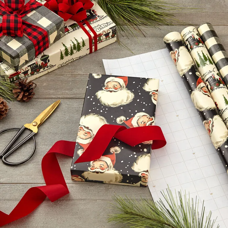 Hallmark Old-Fashioned Christmas 3-Pack Wrapping Paper, 120 Sq. Ft. - Image 3