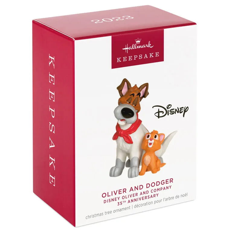 Hallmark Disney Oliver And Company 35th Anniversary Oliver And Dodger Ornament - Image 4