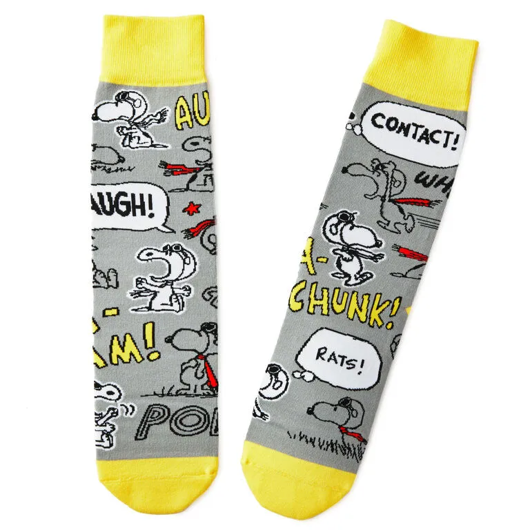 Hallmark PeanutsĀ® Flying Ace Snoopy Crew Socks